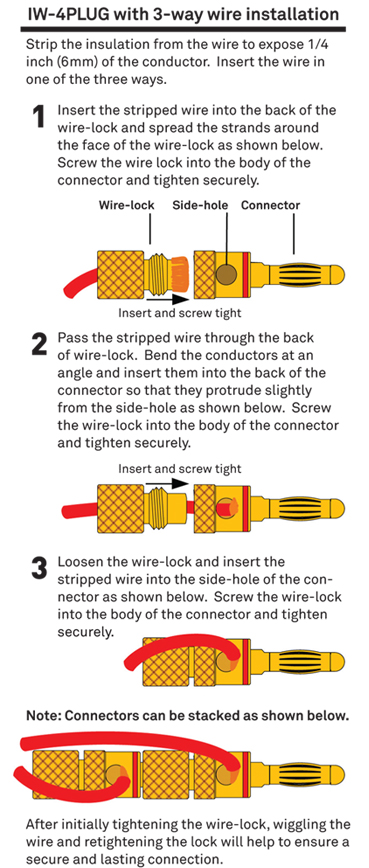 Pro-Wire Banana Plugs - IW-4PLUG - Diagram